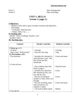 Giáo án Tiếng anh lớp 2 - Giáo viên Việt Nam