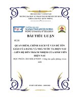 TIỂU LUẬN đề tài QUAN điểm, CHÍNH SÁCH về vấn đề tôn GIÁO của ĐẢNG và NHÀ nước TA HIỆN NAY – LIÊN hệ đến TRÁCH NHIỆM của SINH VIÊN HIỆN NAY 