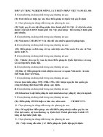 Đáp án Trắc Nghiệm  luật hiến pháp việt nam EL08 - Đại Học Mở Hà Nội