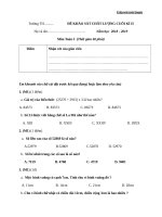 Đề thi học kì 2 Toán lớp 3 - Giáo viên Việt Nam