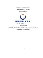 TIỂU LUẬN đề tài số 03 phân tích những đặc điểm cơ bản của nền sản xuất hàng hoá và liên hệ ở việt nam hiện nay  