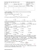 Đề thi Toán lớp 4 học kì 2 có ma trận và đáp án - Giáo viên Việt Nam