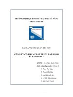 BÀI tập NHÓM QUẢN TRỊ học CÔNG TY cổ PHẦN PHÁT TRIỂN bất ĐỘNG sản EMERALD 
