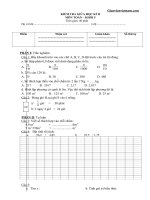 5 đề thi giữa kì 2 lớp 5 môn Toán có ma trận và đáp án - Giáo viên Việt Nam
