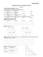 45 đề thi học kì 1 Toán lớp 2 - Giáo viên Việt Nam