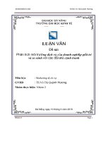 Đề tài phân tích môi trường dịch vụ của doanh nghiệp giải trí và so sánh v i th c nh tranh 