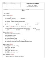 Bản mềm: Đề ôn giữa kỳ 2 môn Toán lớp 4 theo thông tư 22 có ma trận - Giáo viên Việt Nam