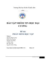 BÀI tập NHÓM TIN học đại CƯƠNG đề tài PHẦN mềm học tập 
