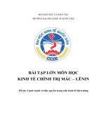 BÀI tập lớn môn học KINH tế CHÍNH TRỊ mác – LÊNIN đề tài cạnh tranh và độc quyền trong nền kinh tế thị trường 