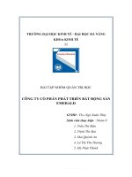 BÀI tập NHÓM QUẢN TRỊ học CÔNG TY cổ PHẦN PHÁT TRIỂN bất ĐỘNG sản EMERALD 