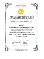 PHÂN TÍCH QUAN điểm của CHỦ NGHĨA mác  LÊNIN về vấn đề tôn GIÁO  LIÊN hệ với đời SỐNG tôn GIÁO, tín NGƯỠNG và CHÍNH SÁCH tôn GIÁO ở VIỆT NAM TRONG THỜI kì QUÁ độ 