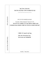 NGHIÊN CỨU HỆ THỐNG NHIÊN LIỆU  COMMON RAIL DIESEL TRÊN XE TOYOTA FORTUNER 2017