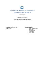 GROUP ASSIGNMENT ANALYZING VIETNAM’S ECONOMY  although GDP growth in 2020 is the lowest in the 2011  2020 