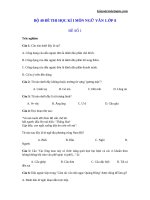 40 Đề thi học kì 1 Ngữ văn lớp 8 có đáp án - Giáo viên Việt Nam