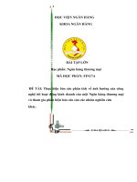 Thực hiện báo cáo phân tích về ảnh hưởng của công nghệ tới hoạt động kinh doanh của một ngân hàng thương mại và tham gia phản biện báo cáo của các nhóm nghiên cứu khác  