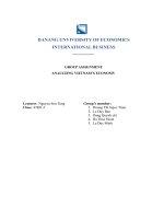 GROUP ASSIGNMENT ANALYZING VIETNAM’S ECONOMY  although GDP growth in 2020 is the lowest in the 2011  2020 
