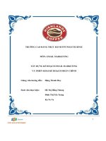 XÂY DỰNG kế HOẠCH EMAIL MARKETING và TRIỂN KHAI kế HOẠCH HOÀN CHỈNH 