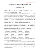 20 đề thi tiếng anh lớp 11 học kì 2 mới nhất - Giáo viên Việt Nam