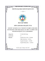 CHỦ đề vận DỤNG các lý THUYẾT về CHIẾN lược KINH DOANH QUỐC tế để NHẬN DẠNG cấu TRÚC và CHIẾN lược KINH DOANH QUỐC tế của WRAPROLL 