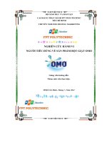 NGHIÊN cứu HÀNH VI NGƯỜI TIÊU DÙNG về sản PHẨM bột GIẶT OMO 