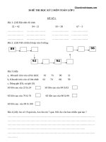 Đề thi Toán lớp 1 học kì 2 năm 2019-2020 - Giáo viên Việt Nam
