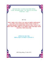 Thực hiện tốt công tác bảo vệ biên giới quốc gia giữa hai tỉnh Đắk Nông (Việt Nam) và Mondulkiri (Camphuchia) bằng việc nâng cao hiểu biết kiến thức Luật biên giới