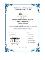 SEO  MARKETING TRÊN WEBSITE SHOP THỜI TRANG “DIGITAL FASHION” ASSIGMENT môn SEO  marketing trên công cụ tìm kiếm 