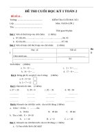 Bản mềm: Bộ đề thi học kì 1 môn Toán lớp 2 - Giáo viên Việt Nam