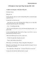 Đề thi giữa kì 1 Tiếng Việt 2 mới nhất 2020-2021 - Giáo viên Việt Nam