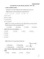 Đề thi giữa kì 2 Toán lớp 2 - Giáo viên Việt Nam