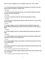 Đáp án trắc nghiệm luật lao động  (EL21) - Trường Đại Học Mở Hà Nội