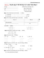 Trọn bộ 37 đề thi học kì 1 Toán lớp 2 mới nhất - Giáo viên Việt Nam