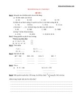 36 Đề thi Toán lớp 3 học kì 1 năm 2018 - Giáo viên Việt Nam