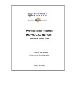 Professional practice INDIVIDUAL REPORT planning a training event unit 3 professional practice 