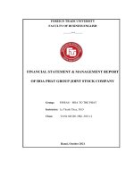 FINANCIAL STATEMENT  MANAGEMENT REPORT OF HOA PHAT GROUP JOINT STOCK COMPANY 