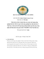 Phân tích cơ hội và thách thức của cuộc cách mạng công nghiệp lần thứ 4 đối với quá trình công nghiệp hóa, hiện đại hóa ở Việt Nam. Liên hệ vấn đề ứng dụng những thành tựu khoa học công nghệ mới hiện đại trong quá trình CNH,HĐH ở Việt Nam hiện nay