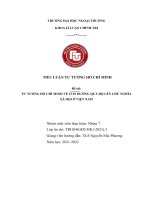 TIỂU LUẬN tư TƯỞNG hồ CHÍ MINH đề tài tư TƯỞNG hồ CHÍ MINH về CON ĐƯỜNG QUÁ độ lên CHỦ NGHĨA xã hội ở VIỆT NAM 