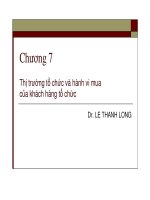 Thị trường tổ chức và hành vi mua của khách hàng tổ chức