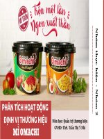PHÂN TÍCH HOẠT ĐỘNG ĐỊNH VỊ THƯƠNG HIỆU MÌ OMACHI