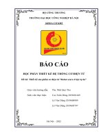HỌC PHẦN THIẾT KẾ HỆ THỐNG CƠ ĐIỆN TỬ Đề tài Thiết kế sản phẩm cơ điện tử Robot scara 4 bậc tự do