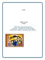 TRUYỆN TRANH (MANGA) CONAN – THÁM TỬ LỪNG DANH DƯỚI GÓC NHÌN VĂN HÓA ĐẠI CHÚNG