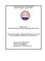 TIỂU LUẬN KẾT THÚC HỌC PHẦN MÔN XÃ HỘI HỌC ĐẠI CƯƠNG CHUẨN MỰC XÃ HỘI – MỐI QUAN HỆ GIỮA CÁC CHUẨN MỰC XÃ HỘI BẤT THÀNH VĂN VÀ PHÁP LUẬT