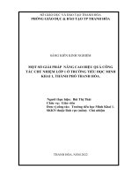 (SKKN 2022) một số giải pháp nâng cao hiệu quả công tác chủ nhiệm lớp 1, trường tiểu học minh khai 1, TP thanh hóa  