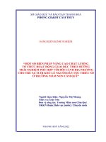 (SKKN 2022) Một số biện pháp nâng cao chất lượng tổ chức hoạt động giáo dục theo hướng trải nghiệm phù hợp với bối cảnh địa phương cho trẻ 5-6 tuổi khu lẻ người dân tộc thiểu số
