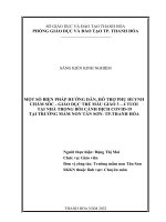 (SKKN 2022) một số biện pháp hướng dẫn hỗ trợ phụ huynh chăm sóc, giáo dục trẻ mẫu giáo 3 4 tuổi tại nhà trong bối cảnh dịch covid 19 tại trường mầm non tân sơn, TP  thanh hóa 