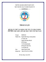 NEU Nền kinh tế thế giới  Xu thế vận động chủ yếu của hoạt động FDI trên thế giới, liên hệ VN