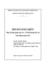 (SKKN 2022) một số biện pháp cho trẻ  3 4 tuổi hứng thú với hoạt động ngoài trời 