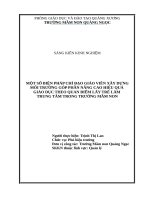 (SKKN 2022) một số biện pháp chỉ đạo giáo viên xây dựng môi trường góp phần nâng cao hiệu quả giáo dục theo quan điểm lấy trẻ làm trung tâm trong trường mầm non  