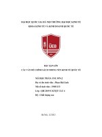 BÀI tập lớn đề tài PHÂN TÍCH VAI TRÒ của CHÍNH SÁCH THU hút đầu tư TRỰC TIẾP nước NGOÀI và LIÊN hệ với THỰC TIỄN VIỆT NAM 