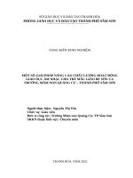 (SKKN 2022) MỘT SỐ GIẢI PHÁP NÂNG CAO CHẤT LƯỢNG HOẠT ĐỘNG GIÁO DỤC ÂM NHẠC CHO TRẺ MẪU GIÁO BÉ SƠN CA TRƯỜNG MẦM NON QUẢNG CƯ THÀNH PHỐ SẦM SƠN